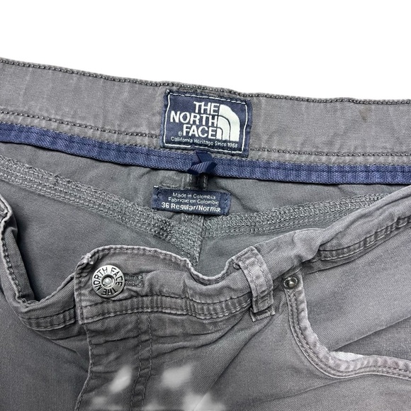 North Face Shorts Mens 36 Pockets Button Lightweight Outdoors Gray Chino - Picture 3 of 5